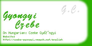 gyongyi czebe business card